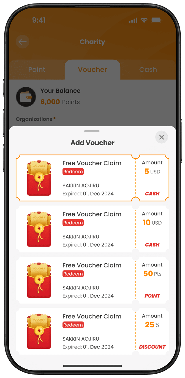 ជ្រើសរើសប័ណ្ណទឹកប្រាក់