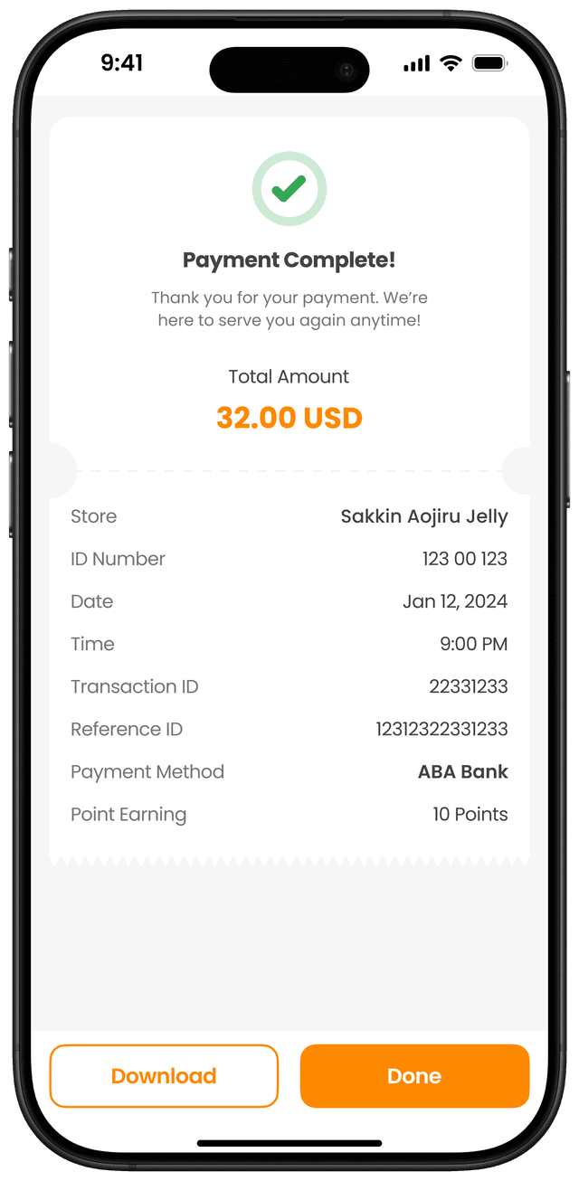 វិក័យប័ត្ររបស់អ្នកនឹងត្រូវផ្ញើបន្ទាប់ពីការបង់ប្រាក់បានជោគជ័យ