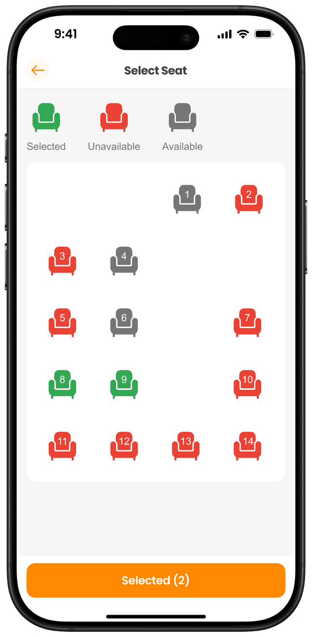 ជ្រើសរើសកៅអី