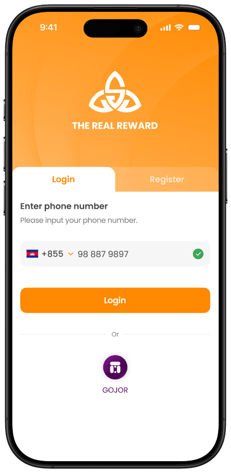 ទំព័រការចូលគណនីជាមួយលេខទូរស័ព្ទជោគជ័យ
