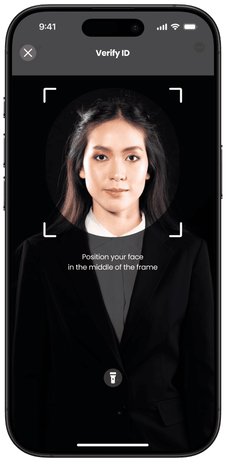 កំពុងផ្ទៀងផ្ទាត់មុខ