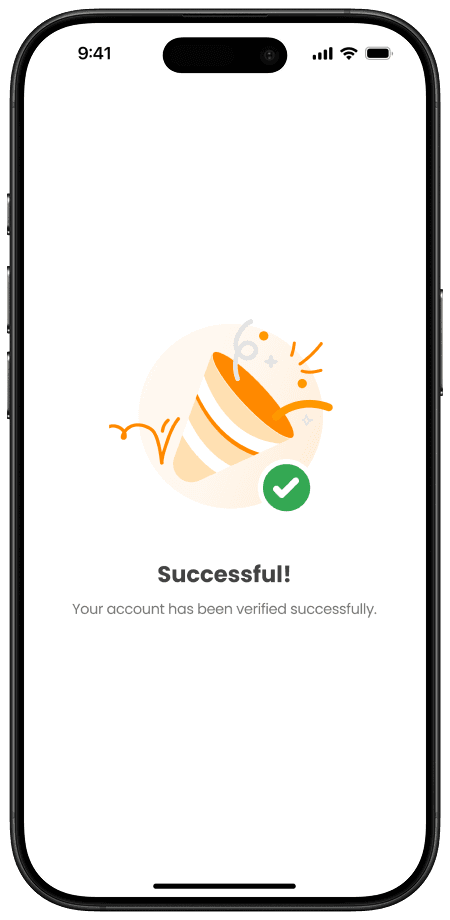 ទំព័របញ្ជាក់គណនីជោគជ័យ