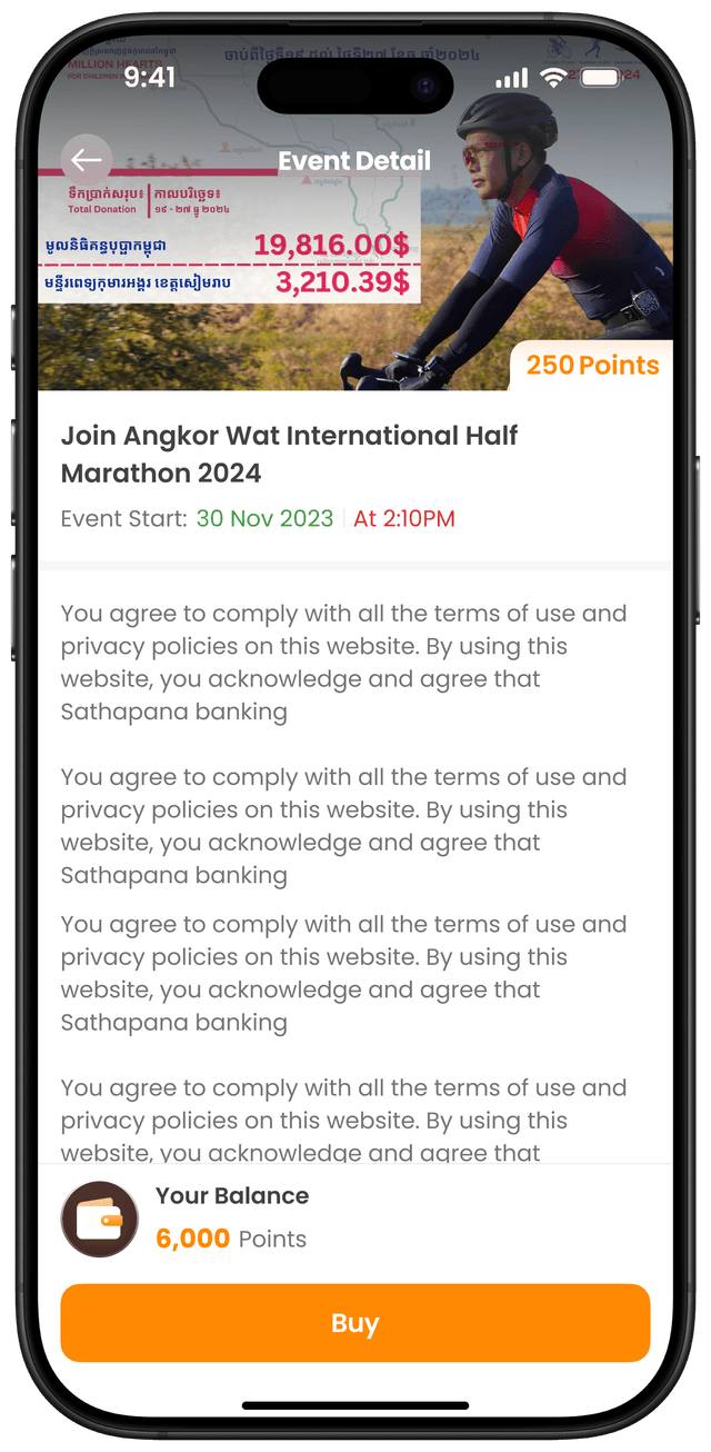 ទំព័រ ព័ត៌មានលម្អិតនៃព្រឹត្តិការណ៍ដោយមានពិន្ទុគ្រប់គ្រាន់