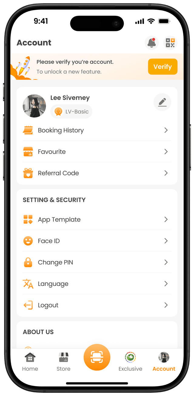 ចុចលើពាក្យ "ប្រវត្តិការកក់"