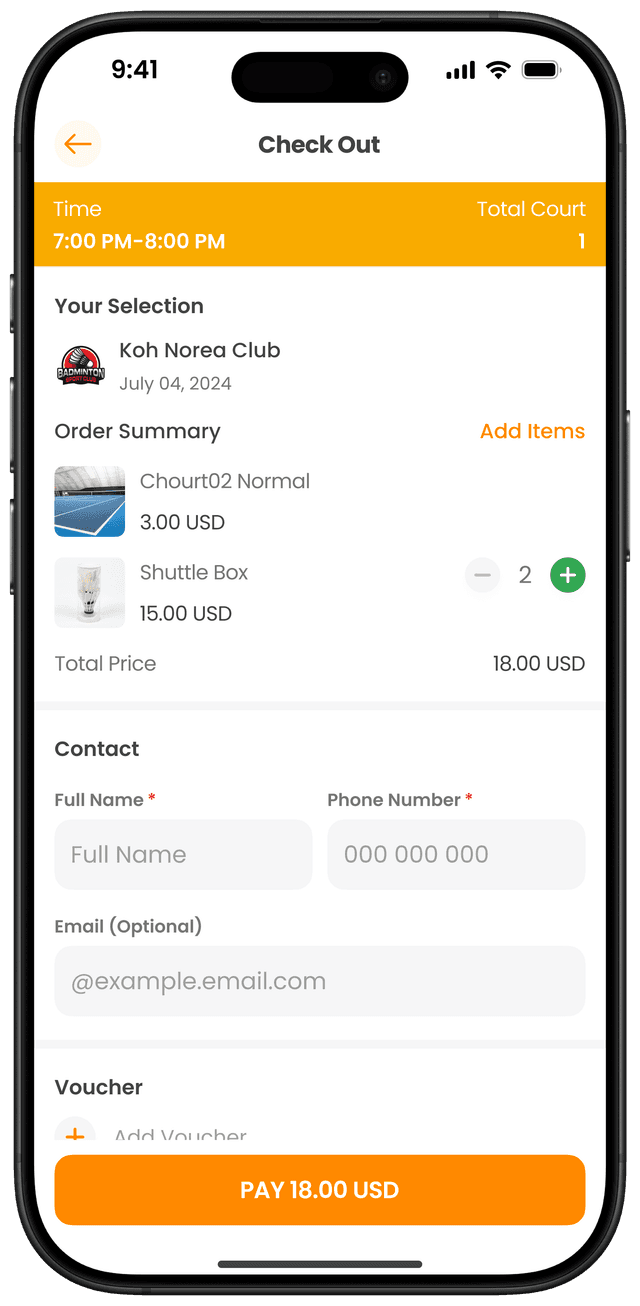 ពិនិត្យមើលព័ត៌មានលម្អិតនៃការកក់របស់អ្នក។