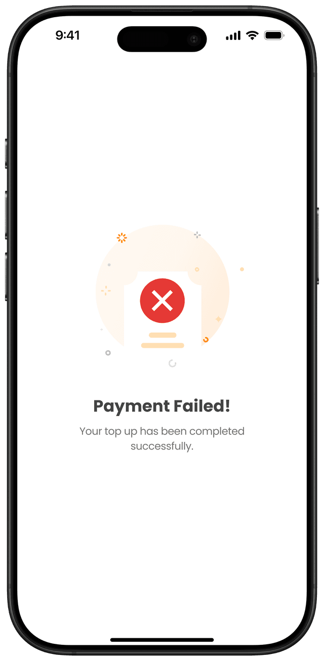 ការទូទាត់បានបរាជ័យ