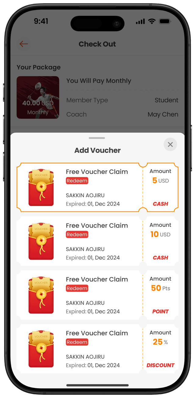 ប្រើប័ណ្ណទឹកប្រាក់(ប្រសិនបើមាន)