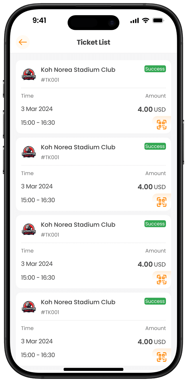 បញ្ជីសំបុត្រនៃកីឡាវាយសី