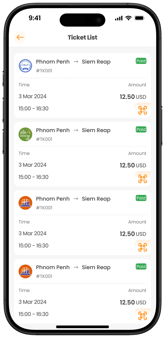 បញ្ជីសំបុត្រនៃឡានក្រុង