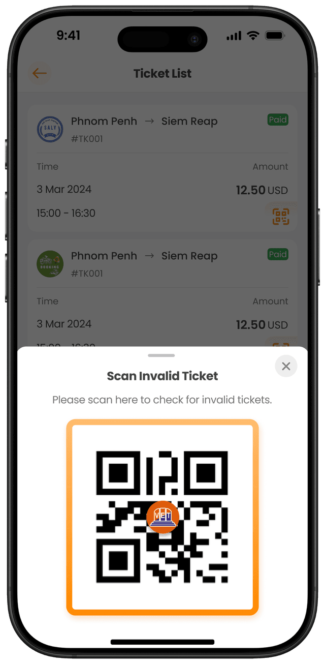 QR កូដឡានក្រុង